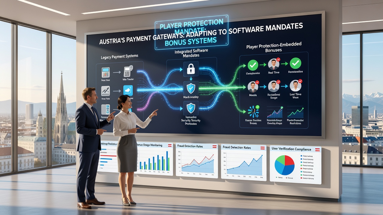 Diagram of payment system integration with player protection software in Austrian online gaming