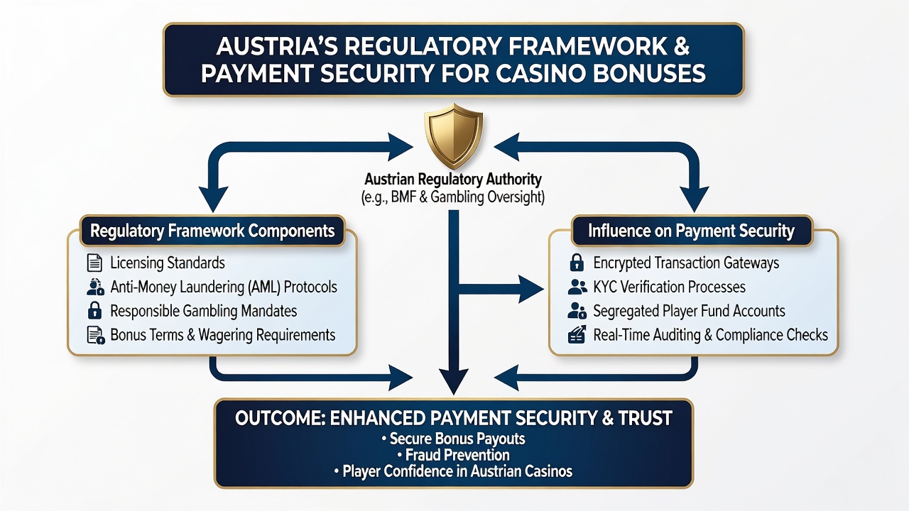 Detailed view of secure payment processing systems used in Austrian online casinos for bonus handling